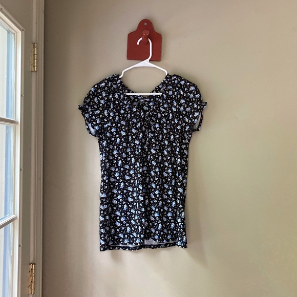 Chaps Black & Blue Floral Pj Set S - Picture 2 of 9